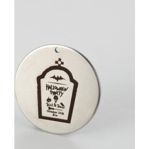 Wholesale stainless steel charms Spooky Jewelry Pendant Hallween Charm Tombstone HALLOWEEN PARTY 25mm