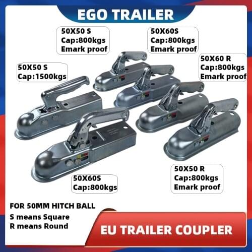 EGO TARIELR TRAILER COUPLER EU STYLE FOR 50MM HITCH BALL TRAIELR PARTS EMARK APPROVAL
