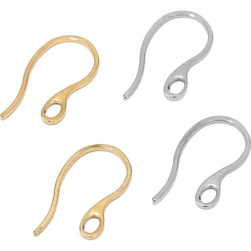 50pcs Stainless Steel U-shaped earrings stud connectors Jewelry gold tone DIY Jewelry Making Accessories Top Quality