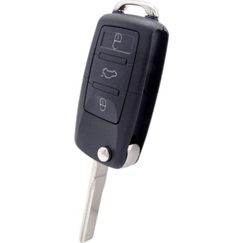 3Button Folding Flip KeyCase Uncut Blade Replacement For Passat B5 VW Golf Polo Bora Tiguan VOLKSWAGEN Remote Car Key Head Shell