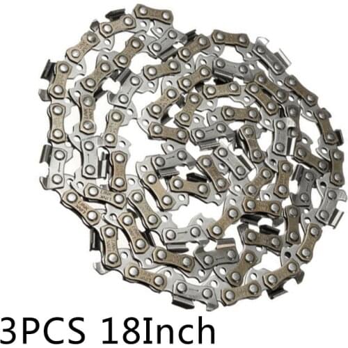 Universal 18/45cm Chainsaw Blade 3/8 LP 0.050 Gauge 62DL Driver Link Fits All Chainsaw Saw Chain Electric Chain Saw Garden Tools