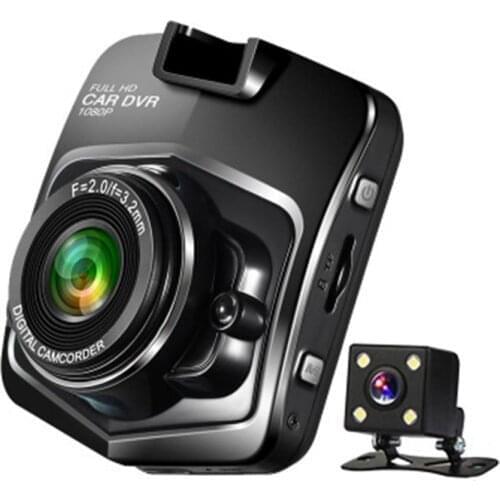 2.4 Inch Front Rear Dash Cam Double Lens Driving Recorder 1080P HD Mini Night Vision 150 Degrees Wide Angle Parking Monitoring C