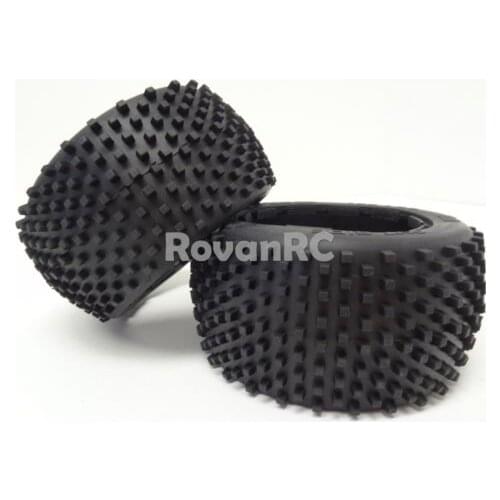 Rovan Rear Pin Spike Desert Buggy Tires (2) Fits HPI Baja 5B 2.0 SS King Motor