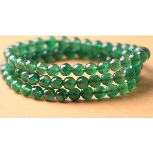 Green Strawberry Natural Crystal Bracelets Lucky for Women DIY Handmade Crystal Bracelet Multilayer Jewelry JoursNeige