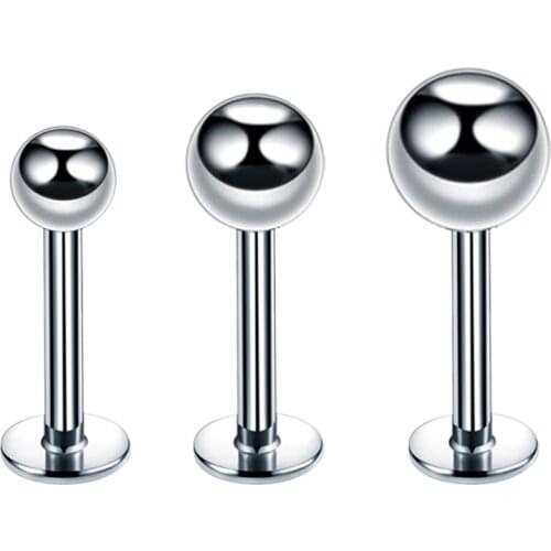 10Pcs 16G 18G Tragus Helix Bar 3/4/5mm Ball Stainless Steel Labret Lip Bar Rings Stud Cartilage Ear Piercing Body Jewelry