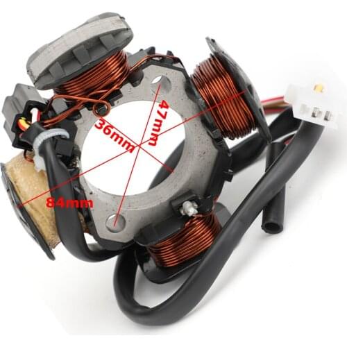 Magneto 4 Pole Stator Coil for SUZUKI AG50 60 SJ50 Scooter H1E41QMB Sinnis Engine