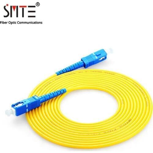 5Pcs/Lot SC/UPC-UPC 1 to 20 Meters Optical Patch Cord Cable PVC Fiber Jumper Simplex SM FTTH