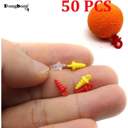 50PCS Boilie Screw Carp Fishing Accessories D-Rig Chod Rig Terminal Tackle Bait Holder Plastic Bait Screw Pop UP Boilies Stop