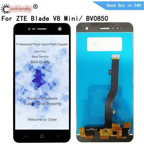 For ZTE Blade V8 mini LCD Display+Touch panel Screen Replacement Digitizer with frame Assembly For ZTE V8mini BV0850 Display