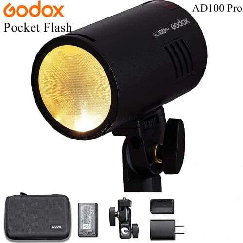 Godox AD100 Pro Pocket Flash 2.4G Wireless Flash Speedlight 100W AD100pro For Sony Nikon Canon Fujifilm Fuji Olympus DSLR Camera
