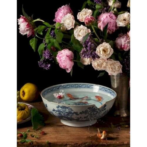 GATYZTORY Frame Flowers and Goldfish DIY Painting By Numbers Wall Art Picture Coloring By Numbers Gift For Home Decor Artwork