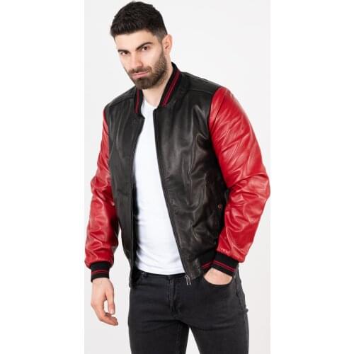 Mens Genuine Leather Jacket Quality Sport Flight Clothes A2 Red Moto Biker Natural Sheepskin Bomber Coats Outerwear 2021spring
