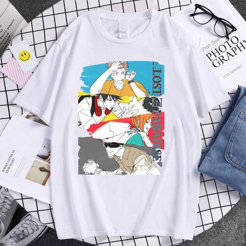 Hot Japanese Anime Jujutsu Kaisen T Shirt Men Kawaii Yuji Itadori Cartoon Gojo Satoru Graphic Tees Fashion Unisex T-shirt Male