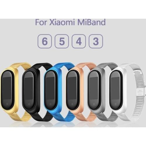 Metal Strap for Xiaomi Mi Band 4 3 5 Wrist Band Bracelet Replacement for Mi Band 3 4 5 Screwless Stainless Steel Wristbands