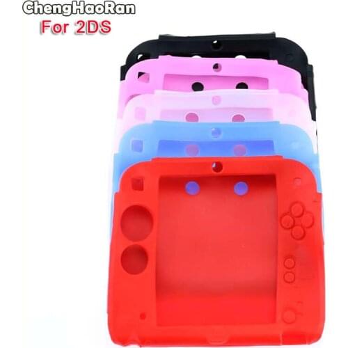 ChengHaoRan Multicolor Soft Silicone Case For Nintendo 2DS Protective Guard Soft Gel Rubber Skin Cover For 2DS Game Console