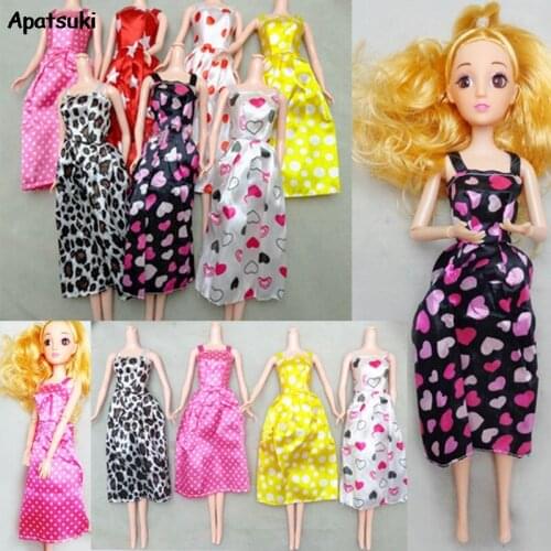 7pcs/set Outfits Clothes For Barbie Doll Dress for 1/6 BJD Doll Clothes for 1:6 Dollhouse Accessories Toys Best Gifts for Girls