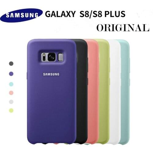 Original Samsung Galaxy S8 S8 PLUS S9 S9 PLUS + TPU Cover Liquid Silicone Case Soft-Touch Back Protective Casing