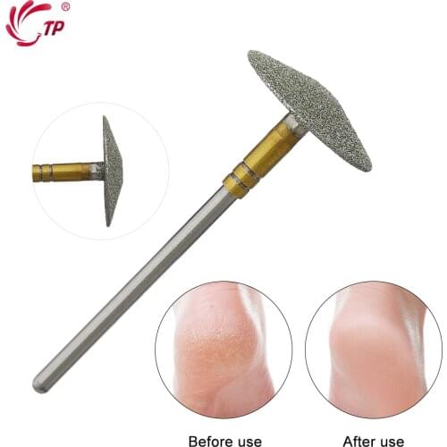 TP 4 TYPES Diamond Drill Bit Rotary Burr Foot Cuticle Clean Manicure Pedicure Tools Drill Accessories Nail Mills Umbrella