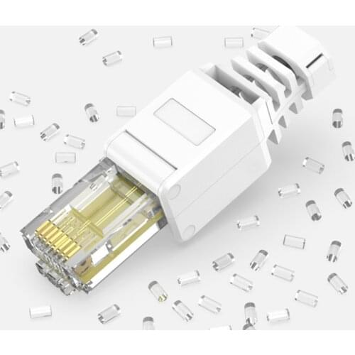 CCTV Ethernet Cable Tool-less Crystal Head Plug CAT6 RJ45 Connector Tool-less Connector No Crimp Connectors