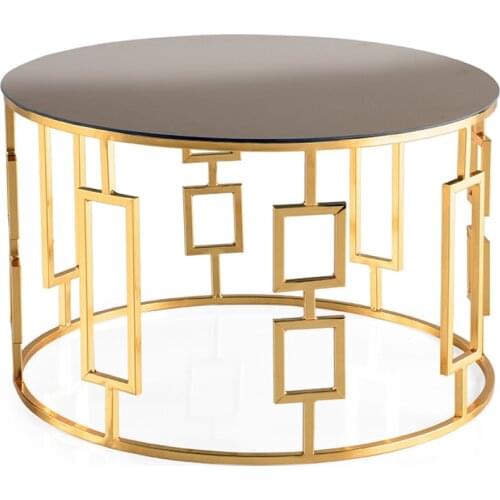 Modern Sitka Center table Gold Plated Bronze Glass coffee tables table basse furniture living room table
