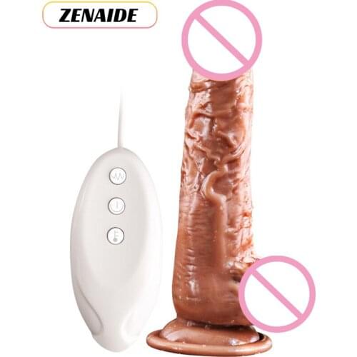 Super Big Realistic Big Dildo Flexible Vibration Penis Dick with Suction Cup G-spot Orgasm Penis Female Masturbation