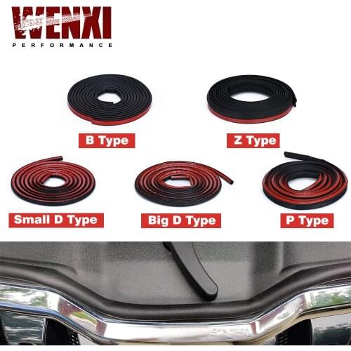 4 Meters Big D Small D Z Shape P B Type 3M Car Door Seal Strip EPDM Noise Insulation Anti-Dust Soundproofing Car Rubber Seal