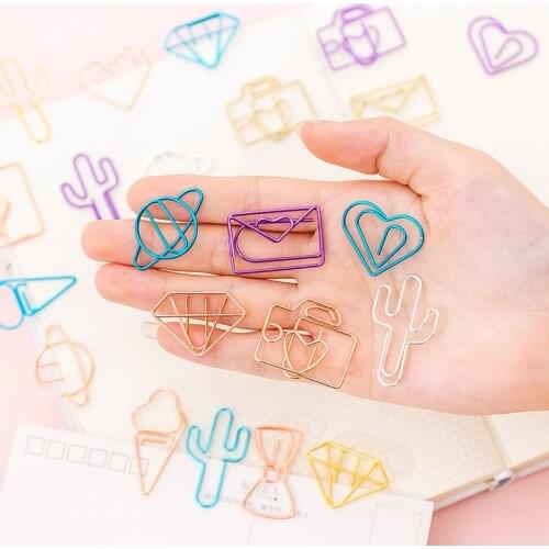 Paper Clip Golden Metal Bookmark Clip Color Paper Clip Office Supplies Cute Paper Clips Decorative Paperclip Metal Clip Paper