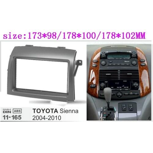 2DIN Car multimedia Player frame For Toyota Sienna 2004-2010 Auto AC Black LHD RHD Auto Audio Radio stereo GPS NAVI fascia