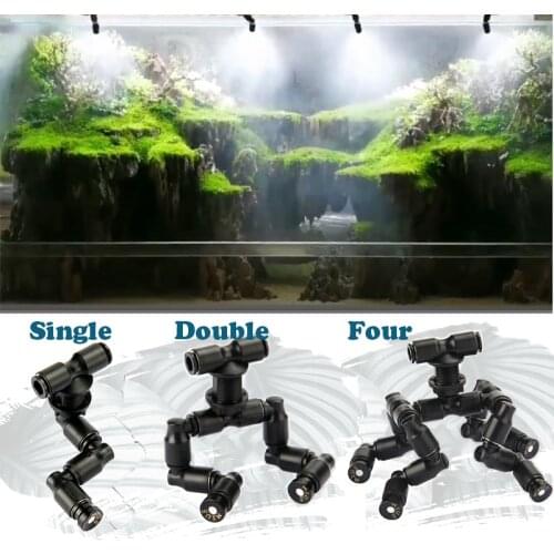 360 Adjustable Reptiles Fogger Mist Sprinkler Rainforest Tank Aquarium Aquatic Pet Cooling System Spray Nozzle System