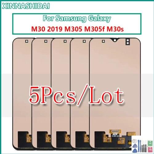 5 Pcs 6.4'' New LCD For Samsung Galaxy M30 2019 M30 M305 M305F M305DS LCD Display Touch Screen Digitizer Assembly Replacment