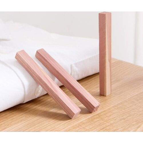 Y1UD 5Pc Wardrobe Clothes Drawer Mildew Camphor Bug Repellent Natural Cedar Wood Anti-moisture Moth Wardrobe Camphor Pest