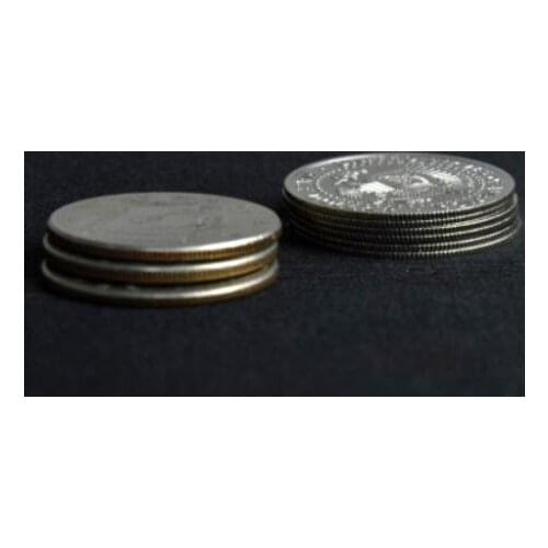 50pcs Metal Palming Coins(Half Dollar Version) Super Thin Magic Trick Magician Appearing/Vanishing Gimmick Accessories Mentalism