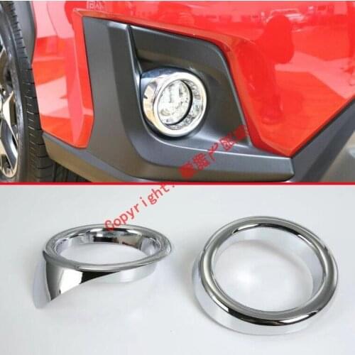 ABS Chrome Front Fog Light Lamp Cover Trim Molding Bezel Garnish For Subaru XV 2018 2019