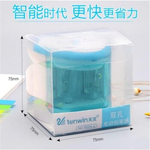 Automatic Two-hole Electric Touch Switch Pencil Sharpener for children Stationery for diameter 6-12mm pencil