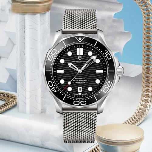 NEW PAGANI DESIGN Men Automatic Watch Sapphire Top Brand Mechanical Wristwatch Stainless Steel 100M wristwatch Japan NH35A1685