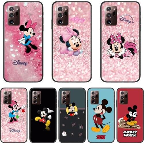 Disney Mickey Mouse Phone Case cover hull For SamSung note20 10 9 8 4 pro plus black prime soft bumper Transparent