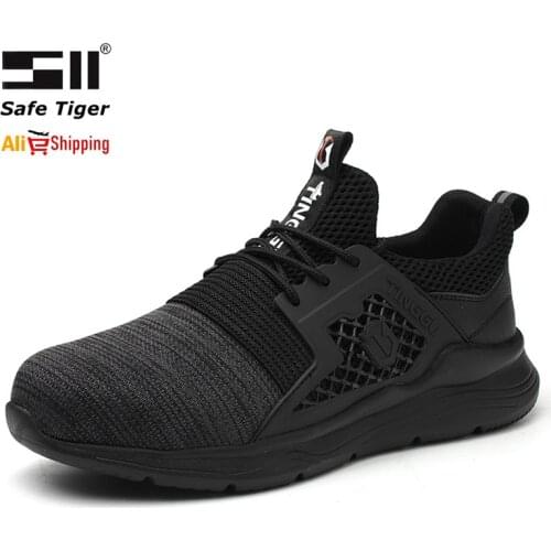 Breathable Men Safety Shoes Mesh Work Shoes Steel Toe Indestructible Anti-piercing Work Boots Construction Shoes for Men