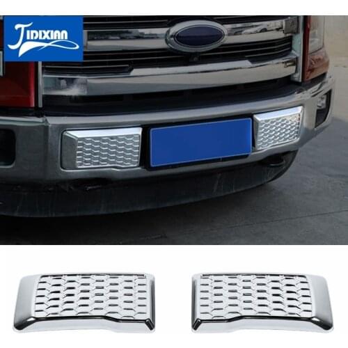 JIDIXIAN Chrome Car Front Bumper Decoration Cover Trim Sticker for Ford F150 F-150 2015 2017 2018 2019 2020 Exterior Accessories