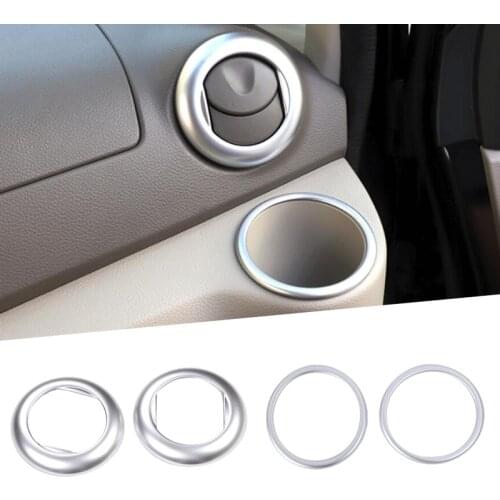 ABS Chrome Dashboard Air Vent Trim Cover Bezel Interior Garnish Front Water Glass Box Cover For Nissan NV200 Evalia 2013 2018