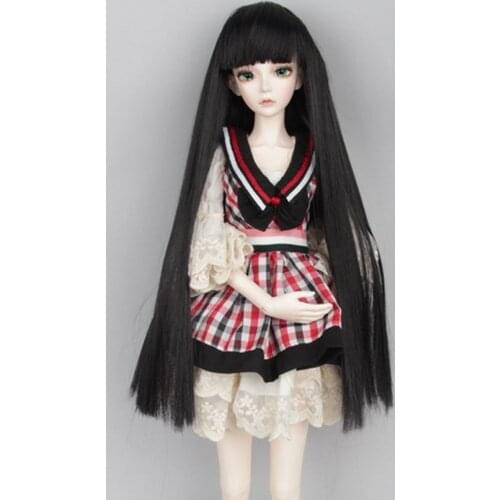 Luodoll Third of four six points BJD doll wig Liu Qi hot wire straight hair colored into FBE013