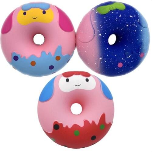 Squishy donut large Cute Kawaii Soft Large Donut Squeeze Squishi Slow Rising Toy for Children Relieves Stress Anxiety