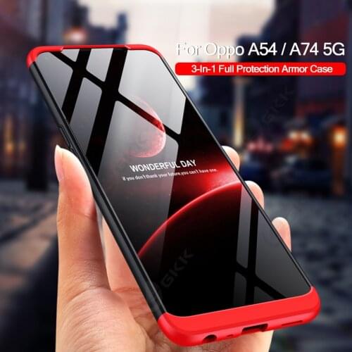 GKK Original Case For OPPO A54 A74 4G F19 Pro Case 360 Anti-knock Armor Full Protection For OPPO A54 A74 4G F19 Pro Cover Coque