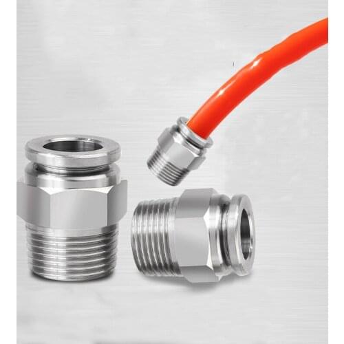 Pneumatic Fast Connector Stainless Steel Pneumatic Quick Plug Connector Hose Connector Pu Gas Pipe Connector pipe fittings