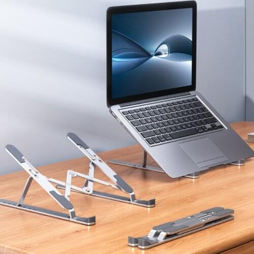Portable Laptop Stand Aluminium Foldable Notebook Support Laptop Base Macbook Pro Holder Adjustable Bracket Computer Accessories