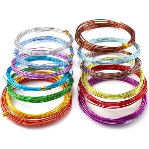 2-10m/lot Versatile Painted Aluminium Craft Floristry Wire Round Metallic Beading Wire for DIY Handmade Jewelry Makings