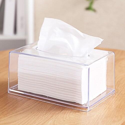Transparent Tissue Holder Roll Paper Tissue Box Storage Case Container For Toilet Office Towel Napkin Tissue Holder Home Decor