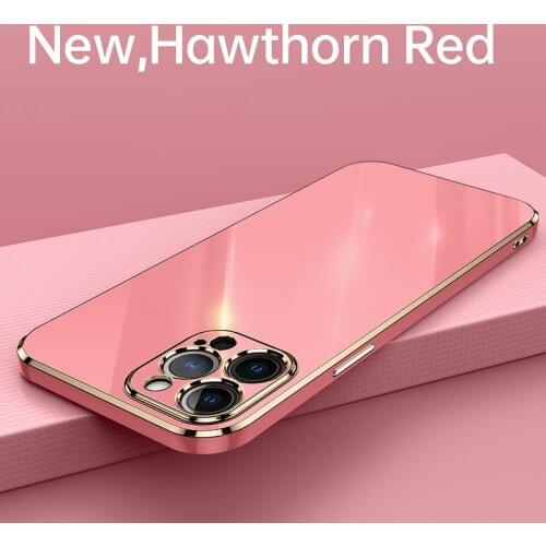 Luxury Cute Square Plating Silicone Phone Case For iPhone 13 12 11 Pro XS max SE XR 8 7 6 Plus Ultra-thin Lens Protection Cover