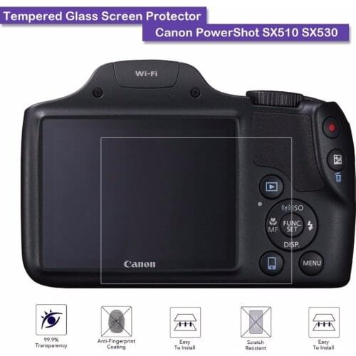 9H Hardness Premium Tempered Real Camera Glass LCD Screen Protector Shield Film For Canon PowerShot SX510 SX530 Accessories