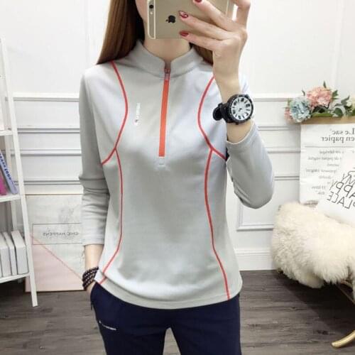 Spring and autumn breathable thin and quick-drying t-shirt womens sports stretch sweat-absorbent long-sleeved running yoga wear
