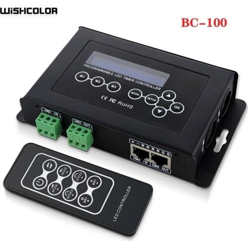 Wishcolor BC-100 DMX512 Light Controller LED Light Strip RGB Control DC9V LCD Display RF Wireless Remote